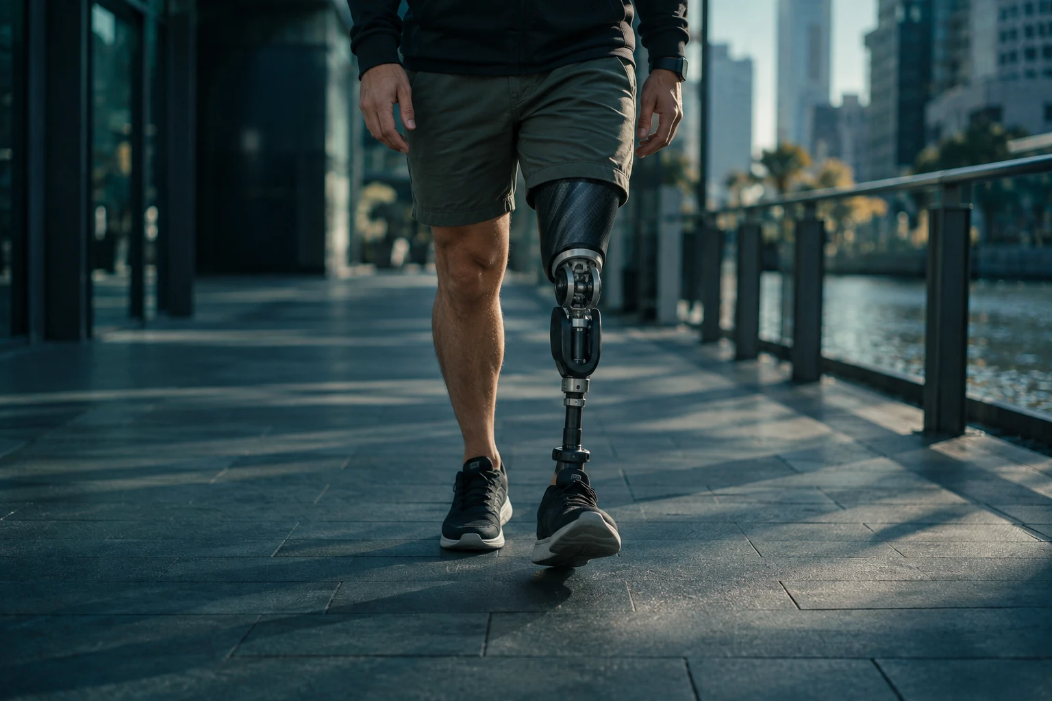 BK prosthetic mobility concept illustration